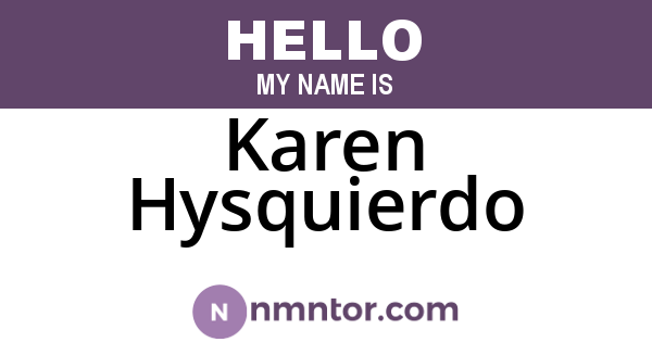 Karen Hysquierdo