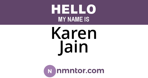 Karen Jain