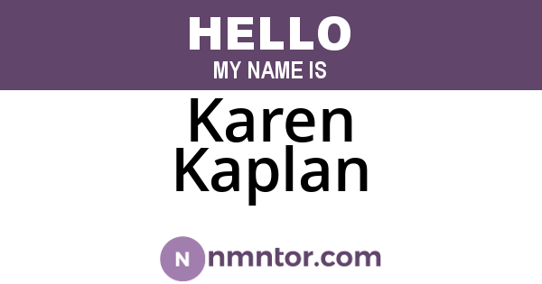 Karen Kaplan