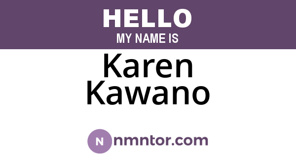 Karen Kawano