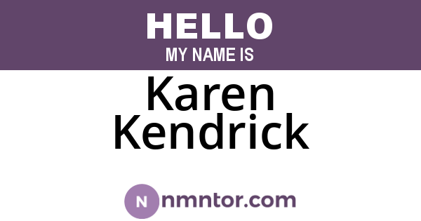 Karen Kendrick