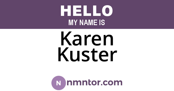 Karen Kuster