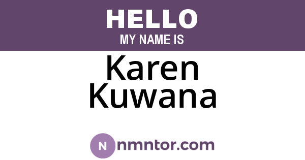 Karen Kuwana