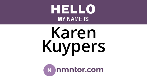 Karen Kuypers