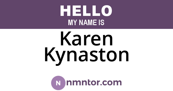 Karen Kynaston
