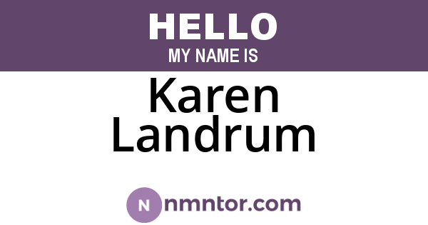 Karen Landrum