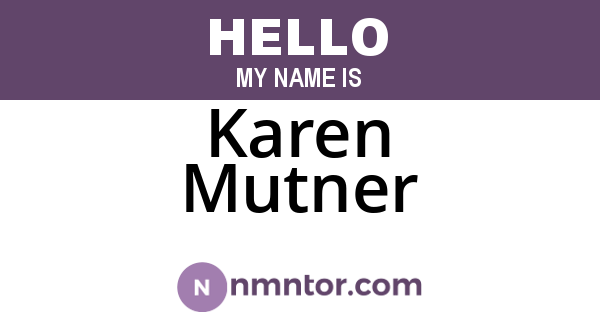 Karen Mutner