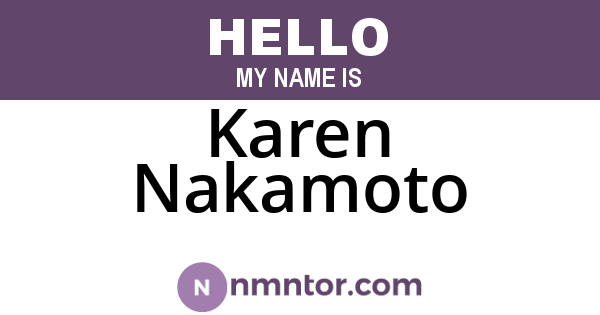 Karen Nakamoto