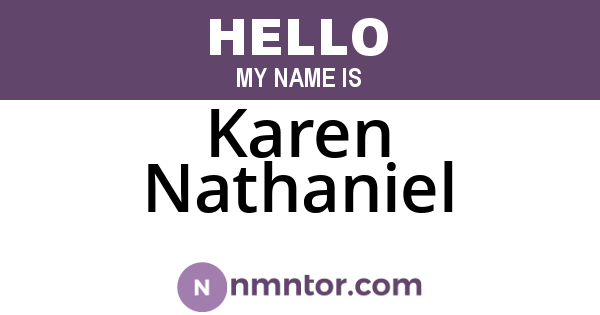 Karen Nathaniel