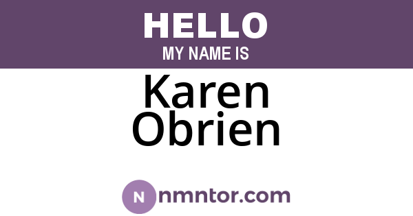 Karen Obrien