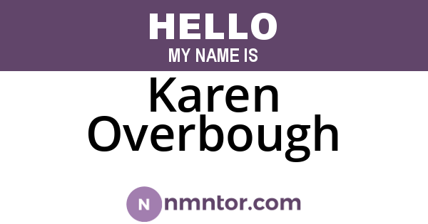 Karen Overbough