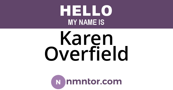 Karen Overfield