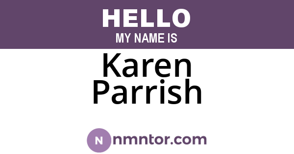 Karen Parrish
