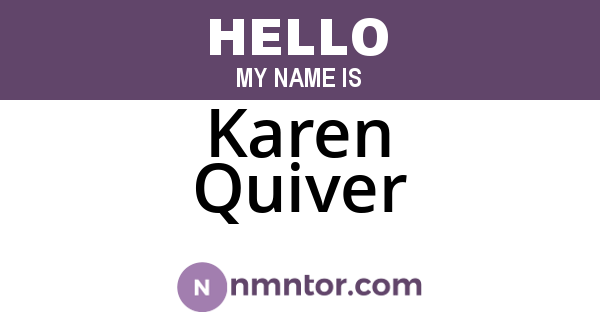 Karen Quiver