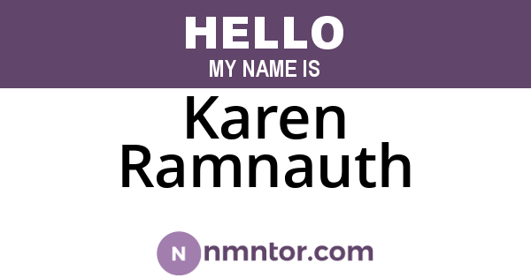 Karen Ramnauth
