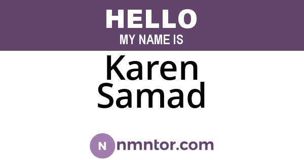 Karen Samad