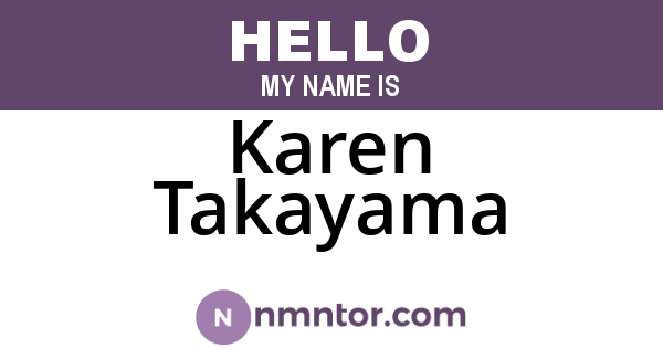 Karen Takayama