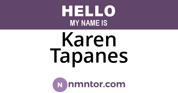 Karen Tapanes
