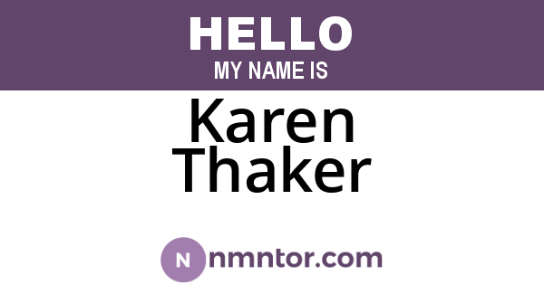 Karen Thaker