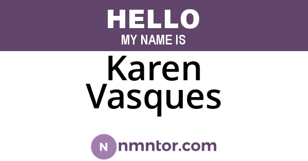 Karen Vasques