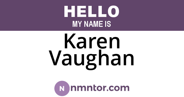 Karen Vaughan