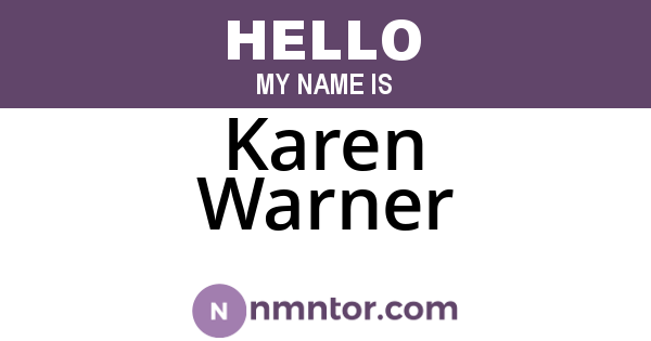 Karen Warner