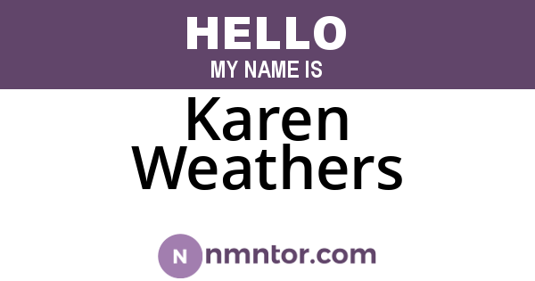 Karen Weathers
