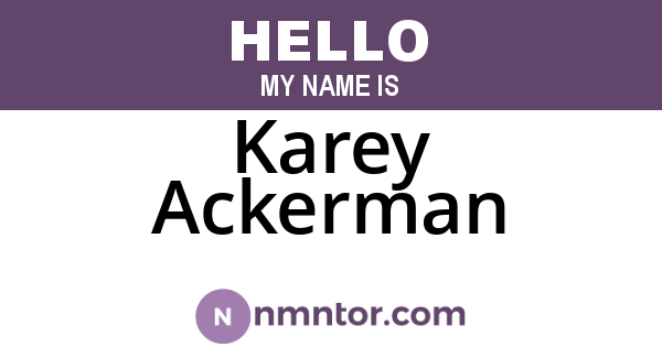 Karey Ackerman