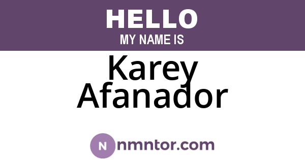 Karey Afanador