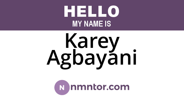 Karey Agbayani
