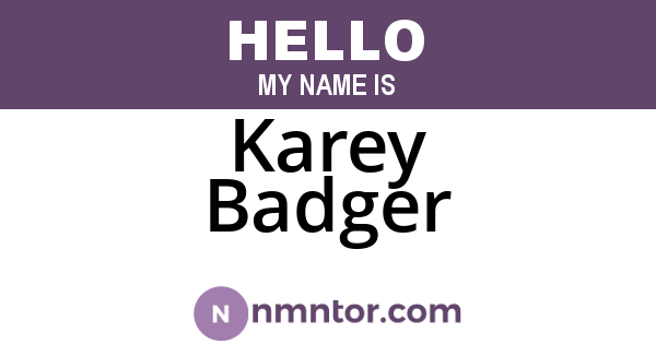 Karey Badger