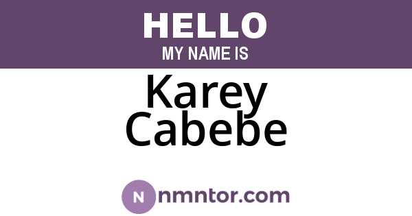 Karey Cabebe