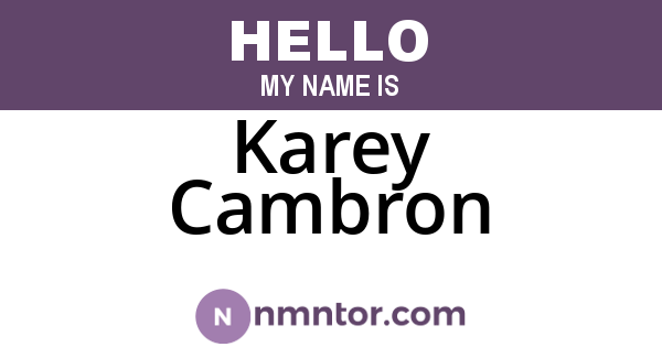 Karey Cambron