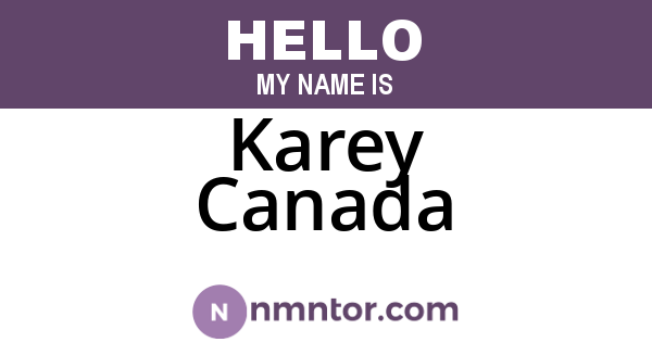 Karey Canada