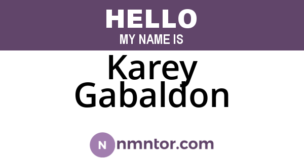 Karey Gabaldon