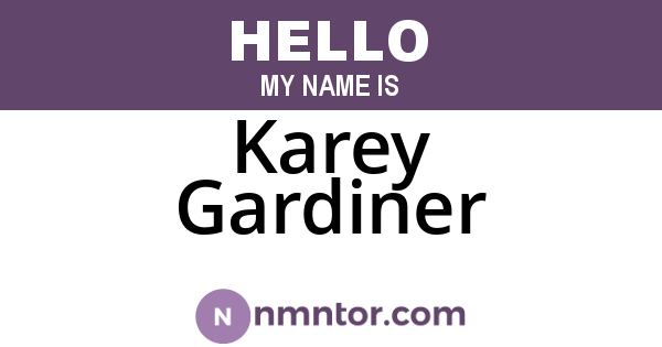 Karey Gardiner