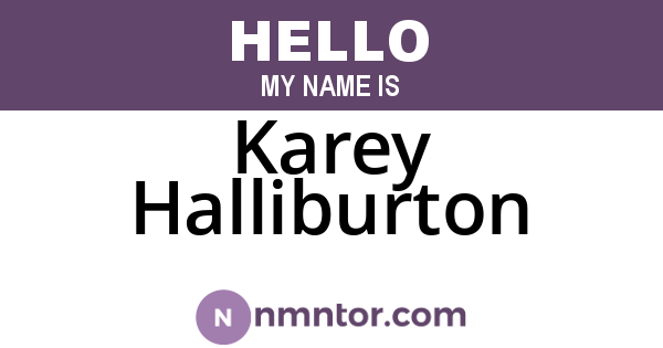 Karey Halliburton