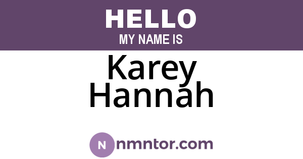 Karey Hannah