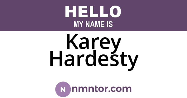 Karey Hardesty