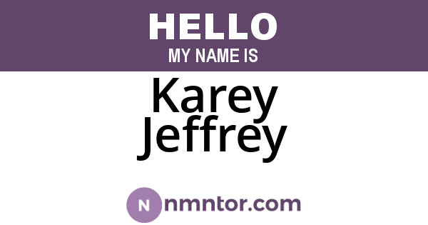 Karey Jeffrey