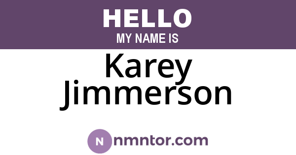 Karey Jimmerson