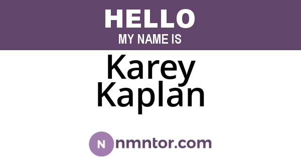 Karey Kaplan