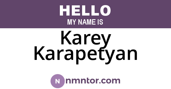 Karey Karapetyan