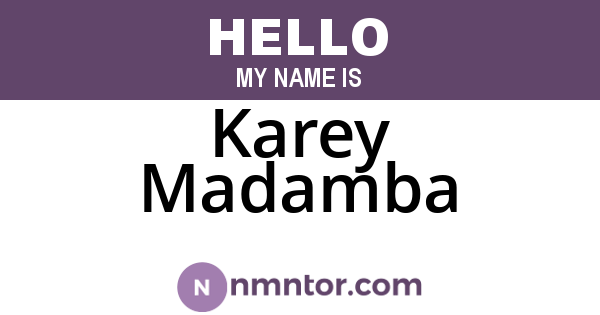 Karey Madamba