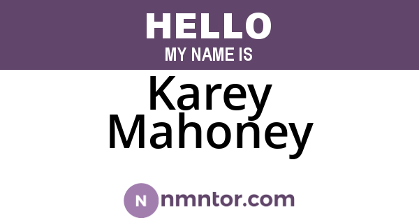 Karey Mahoney