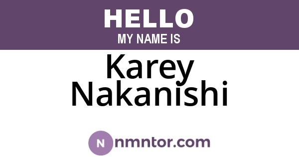 Karey Nakanishi