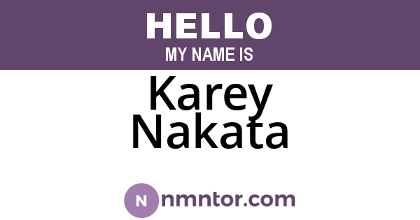 Karey Nakata
