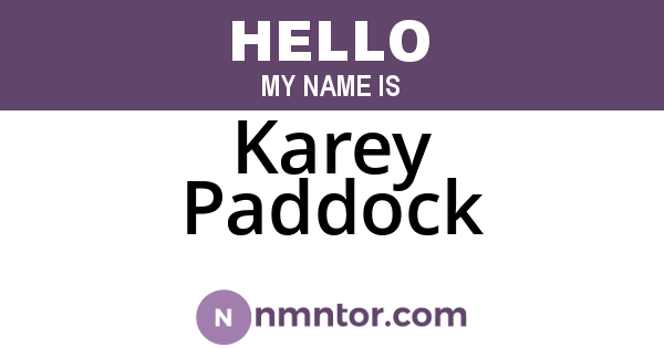 Karey Paddock