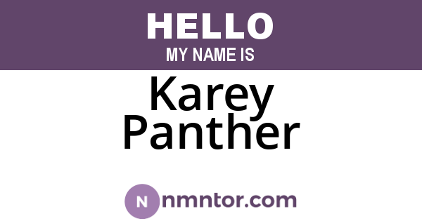 Karey Panther