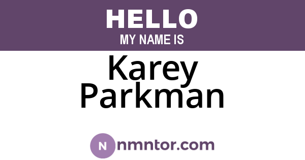 Karey Parkman